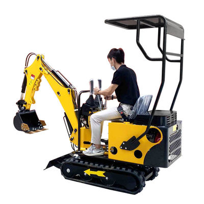 Penghematan Energi Mini Diesel Excavator 800kg 12hp Dengan Tutup Pelindung yang Disesuaikan