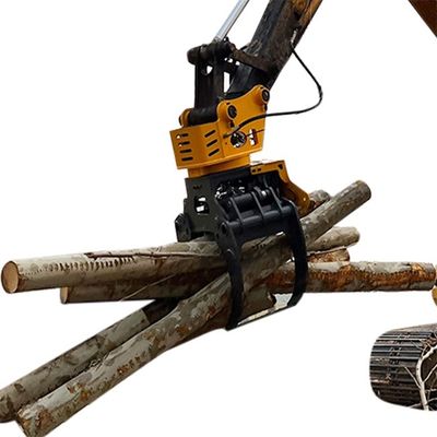 Pemotong Kayu Hidraulik Excavator Grapple Saw Dengan Gergaji