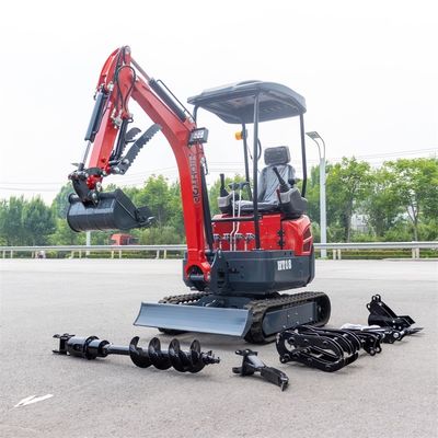Ekskavator Hidraulik Mini 1800kg Kecepatan Ayun 12RPM dengan Track yang Dapat Ditarik untuk Penggalian yang Efisien