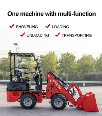 Air Dingin Hightop Wheel Loader 7.5KN Daya Tarik Dilengkapi Dengan Mesin D1105